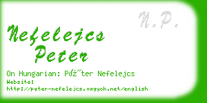 nefelejcs peter business card